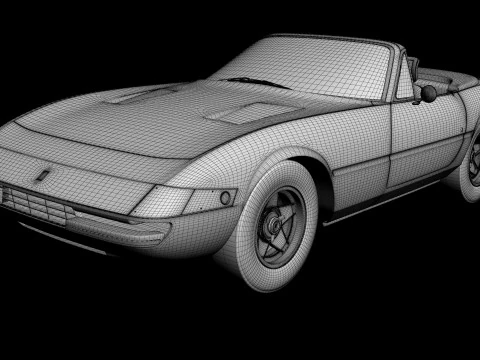 Ferrari 365 GTS-4 Daytona Plexiglass 3D Model
