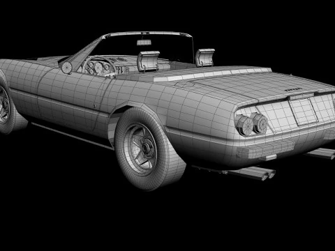 Ferrari 365 GTS-4 Daytona Plexiglass 3D Model
