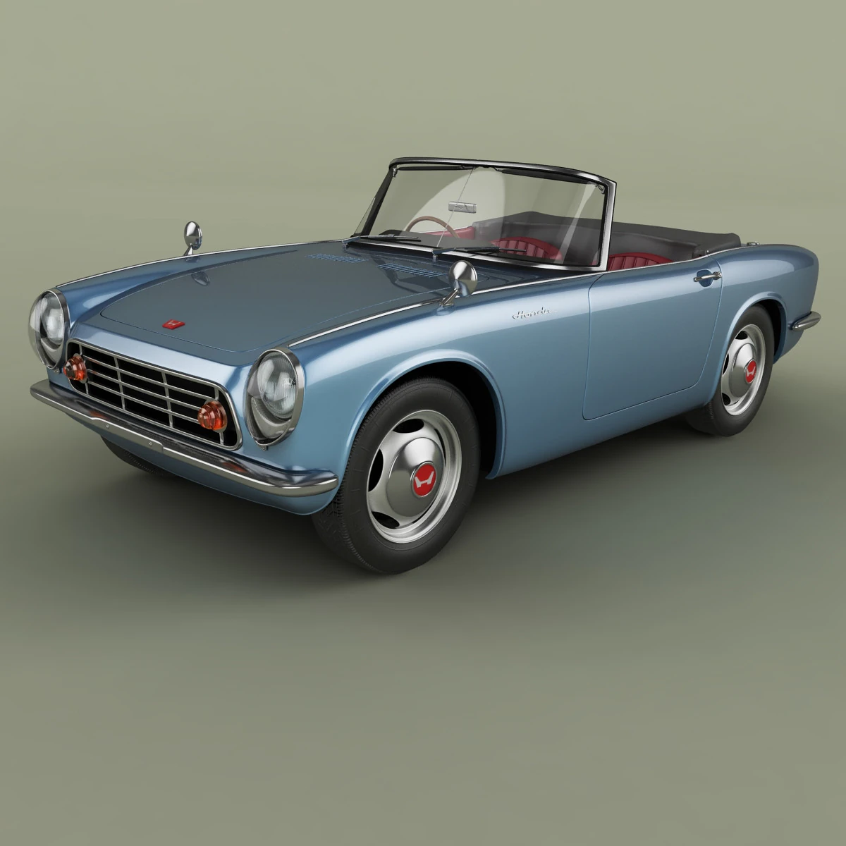 Honda S500 3D Model .c4d .max .obj .3ds .fbx .stl .blend