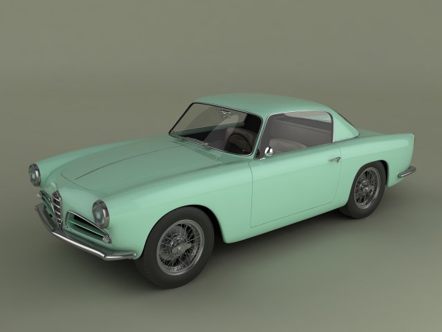 alfa romeo 1900 css 3D Model .c4d .max .obj .3ds .fbx .stl .blend 