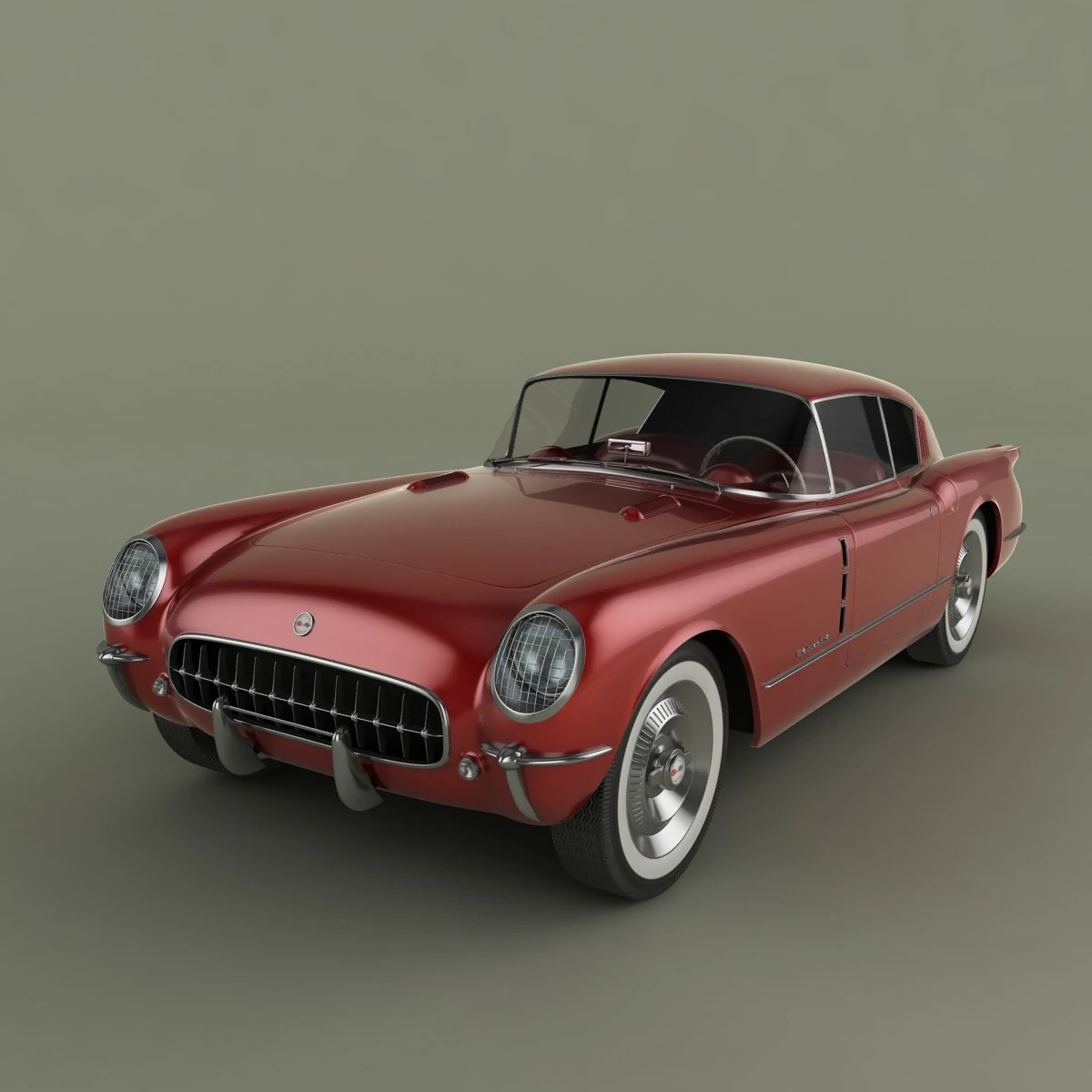 chevrolet corvette corvair concept 3D Model .c4d .max .obj .3ds .fbx .stl .blend 