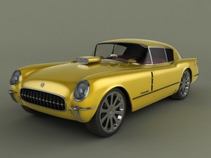 chevrolet corvette corvair custom 3D मॉडल