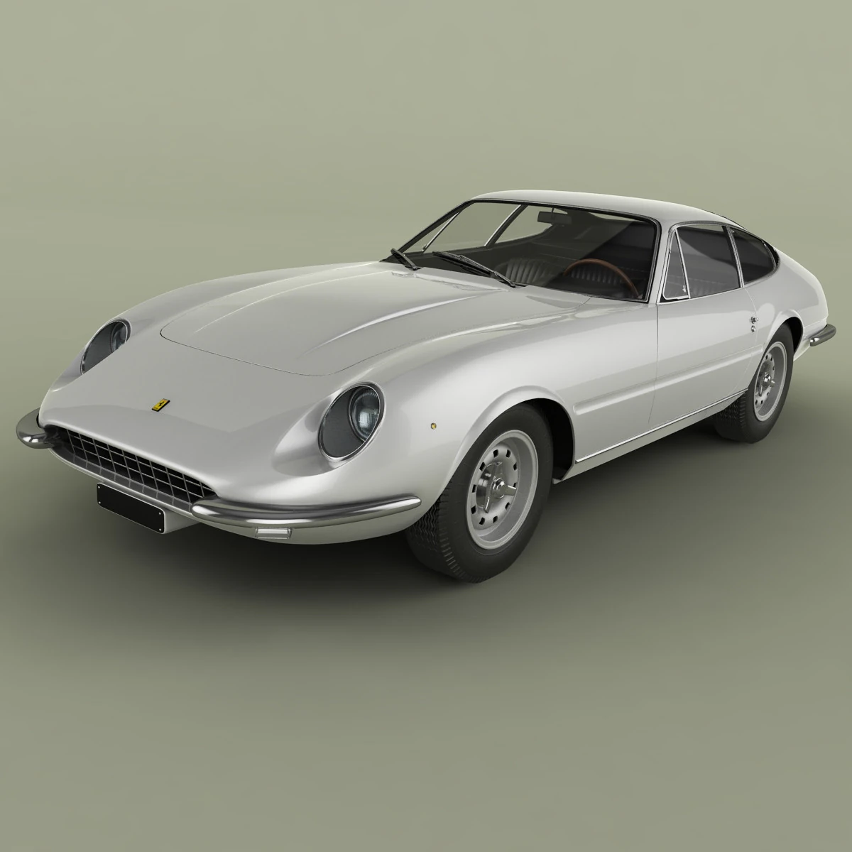 Ferrari 365 GTB-4 Daytona Prototype 3D Model .c4d .max .obj .3ds .fbx .stl .blend 