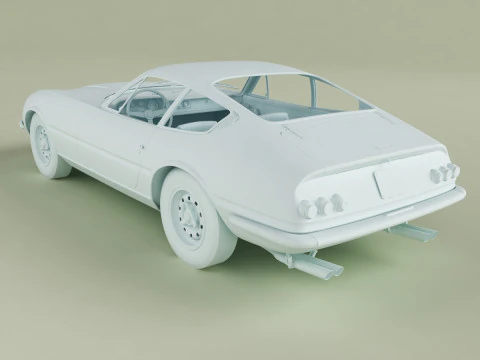 Ferrari 365 GTB-4 Daytona Prototype 3D Model