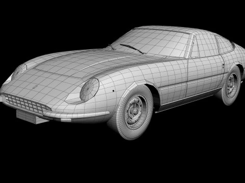 Ferrari 365 GTB-4 Daytona Prototype 3D Model