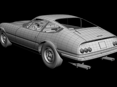 Ferrari 365 GTB-4 Daytona Prototype 3D Model