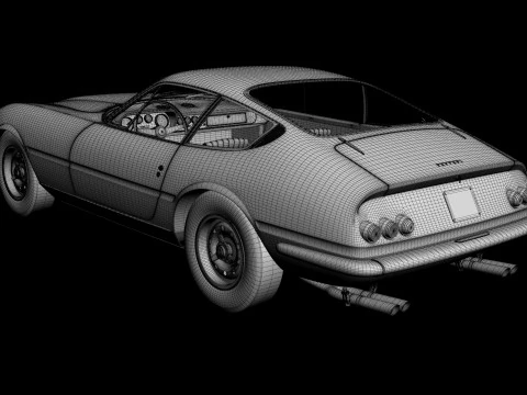 Ferrari 365 GTB-4 Daytona Prototype 3D Model