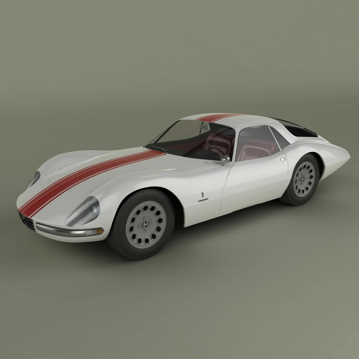 alfa romeo giulia 1600 tz2 pininfarina 3D Model .c4d .max .obj .3ds .fbx .stl .blend 
