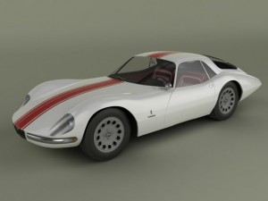 alfa romeo giulia 1600 tz2 pininfarina 3D Model