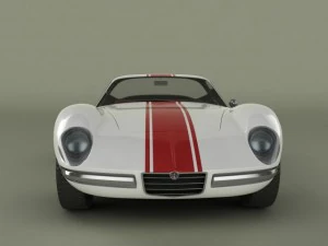 alfa romeo giulia 1600 tz2 pininfarina 3D Model