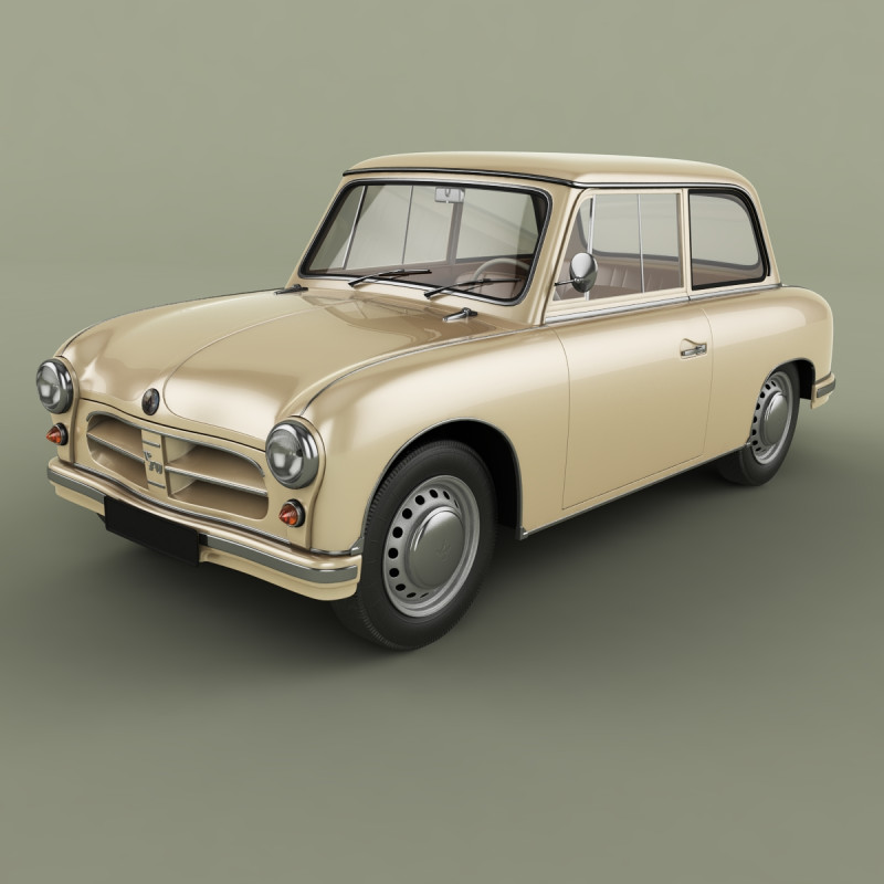 AWZ P70 Zwickau saloon Model 3D .c4d .max .obj .3ds .fbx .stl .blend