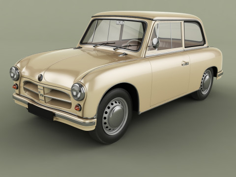 AWZ P70 Zwickau saloon 3D Модель