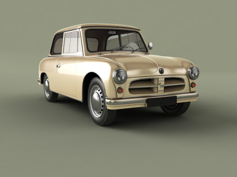 AWZ P70 Zwickau saloon Model 3D