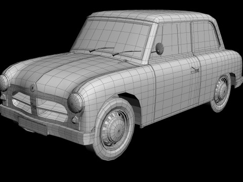 AWZ P70 Zwickau saloon Model 3D