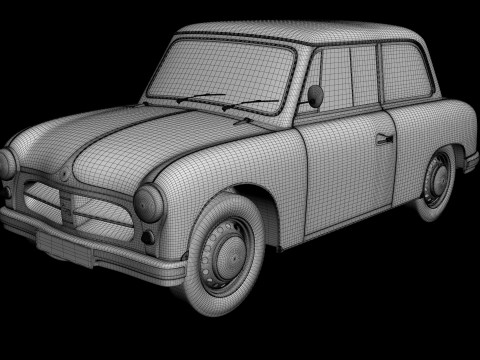 AWZ P70 Zwickau saloon Model 3D