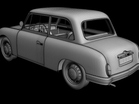 AWZ P70 Zwickau saloon Model 3D