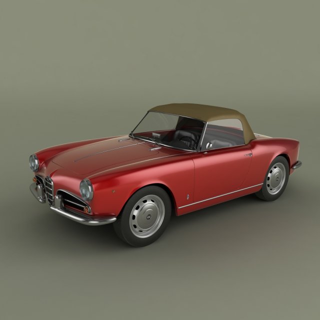 alfa romeo giulietta spider veloce 3D 모델 .c4d .max .obj .3ds .fbx .stl .blend