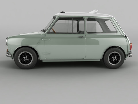 Austin mini S1 Sunroof 1965 Modelo 3D
