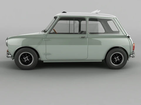 Austin mini S1 Sunroof 1965 3D Model