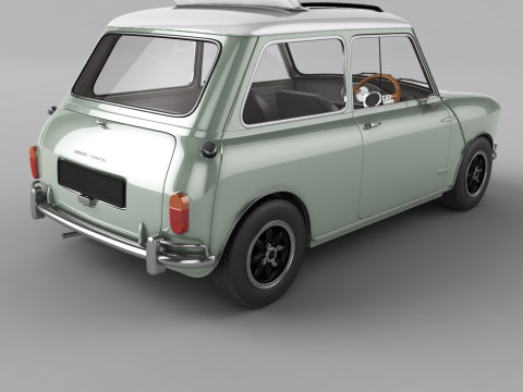 Austin mini S1 Sunroof 1965 Modelo 3D