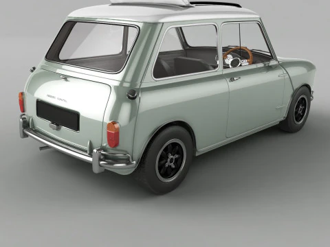 Austin mini S1 Sunroof 1965 3D Model