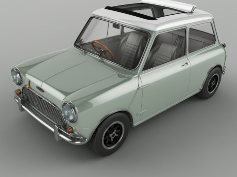 Austin mini S1 Sunroof 1965 Modelo 3D
