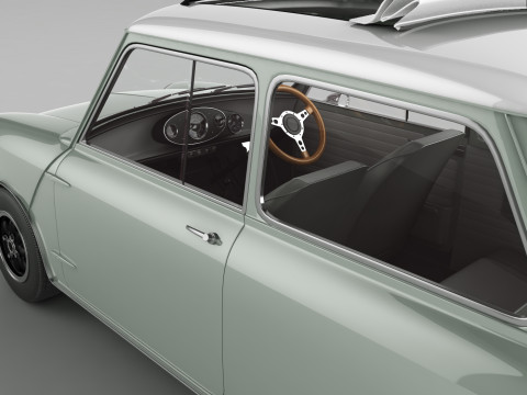 Austin mini S1 Sunroof 1965 Modelo 3D