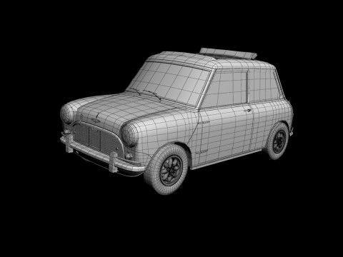 Austin mini S1 Sunroof 1965 Modelo 3D