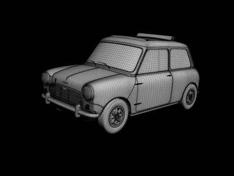 Austin mini S1 Sunroof 1965 3D Model