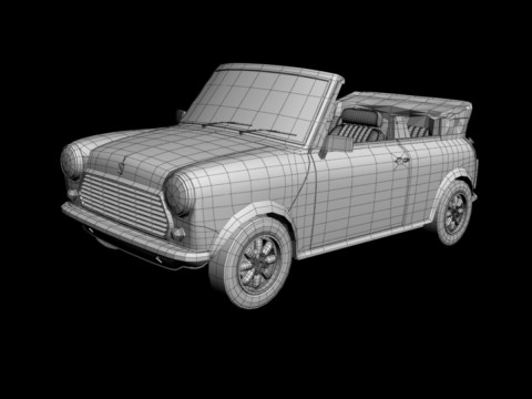 Rover mini convertible Modèle 3D