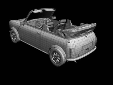 Rover mini convertible Modèle 3D