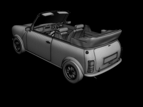 Rover mini convertible Modèle 3D
