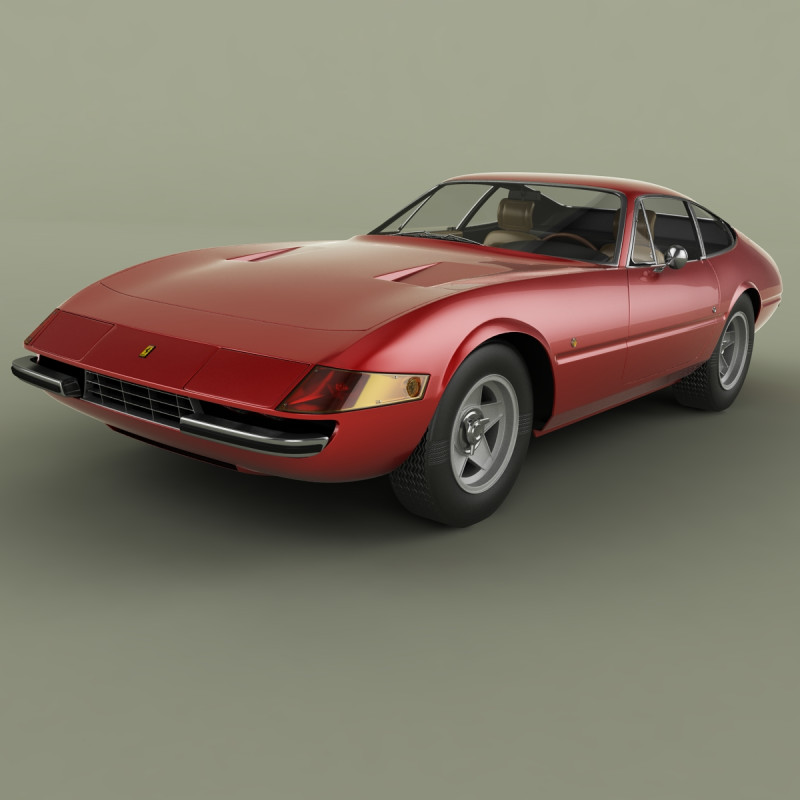 Ferrari 365 GTB-4 Daytona Modelo 3D .c4d .max .obj .3ds .fbx .stl .blend