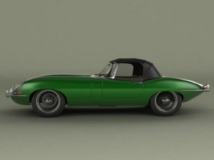 jaguar e type convertible 3D मॉडल