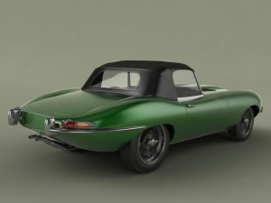 jaguar e type convertible 3D मॉडल