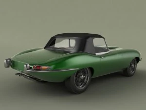 jaguar e type convertible 3D Model