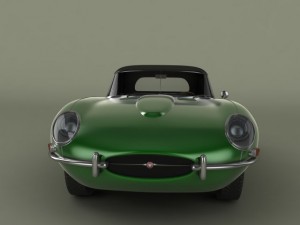 jaguar e type convertible 3D मॉडल