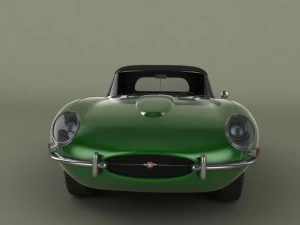 jaguar e type convertible 3D Model