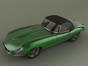 jaguar e type convertible 3D मॉडल