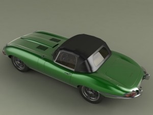 jaguar e type convertible 3D मॉडल