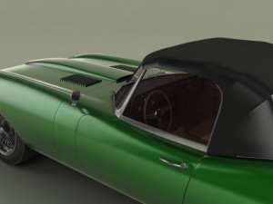jaguar e type convertible 3D मॉडल