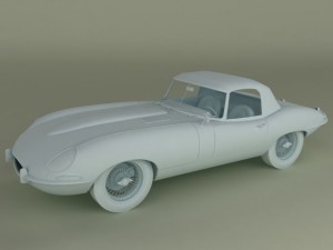 jaguar e type convertible 3D मॉडल