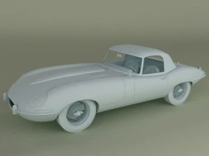 jaguar e type convertible 3D Model