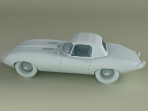 jaguar e type convertible 3D मॉडल