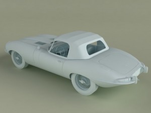 jaguar e type convertible 3D मॉडल