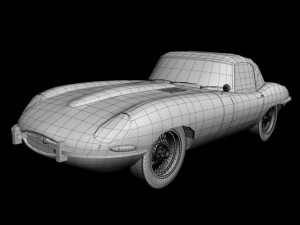 jaguar e type convertible 3D मॉडल