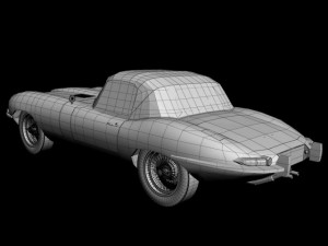 jaguar e type convertible 3D मॉडल