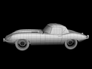 jaguar e type convertible 3D मॉडल