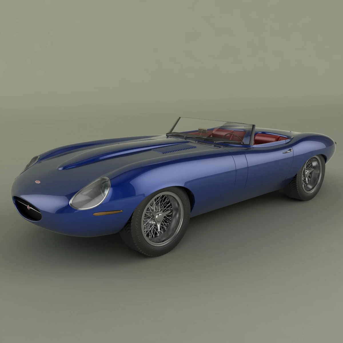 jaguar etype eagle speedster 3D Model .c4d .max .obj .3ds .fbx .stl .blend 