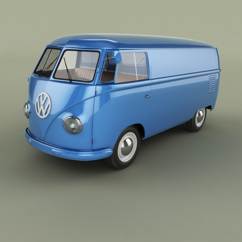 Volkswagen Type 2 van T1 Model 3D .c4d .max .obj .3ds .fbx .stl .blend